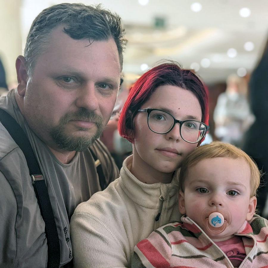 Andrei with his daughter and granddaughter